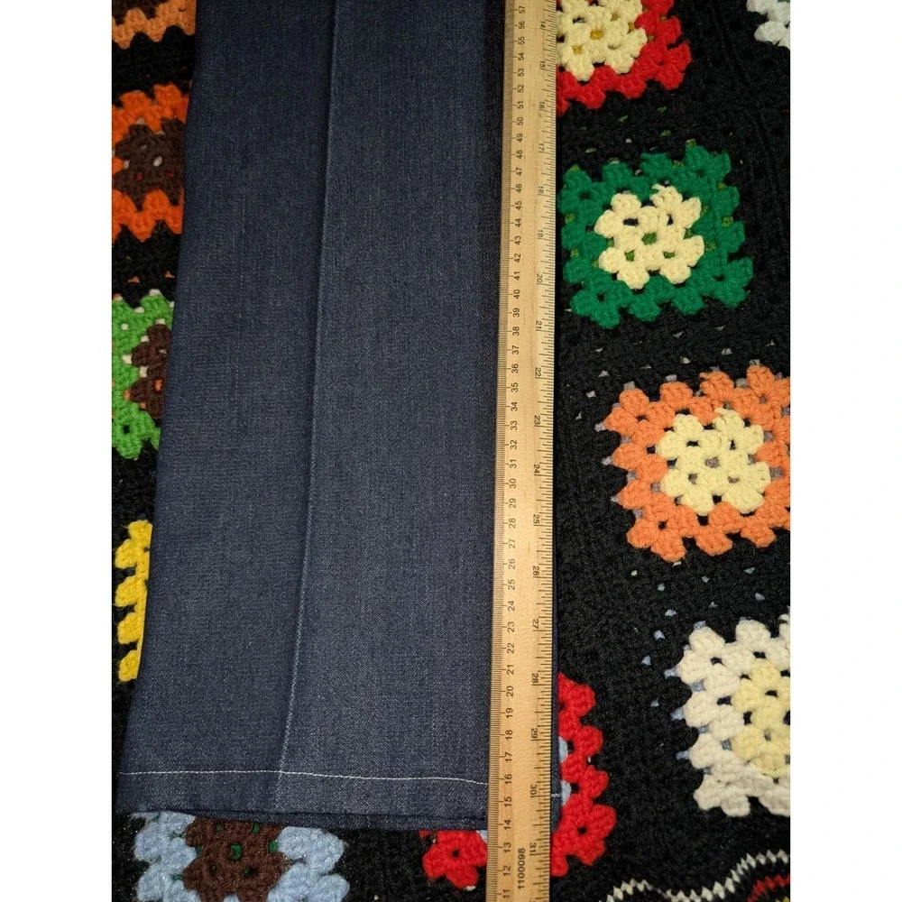 Vintage Martini Jeans Size 33x30 Embroidered Pockets 1970s‎ Dark Wash NWOT